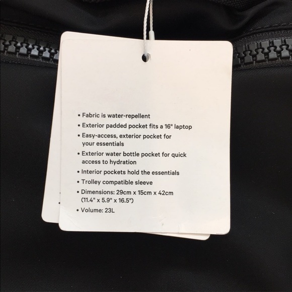 🖤🍋 Lululemon 🍋🖤 Everyday Backpack Black NEW - Picture 7 of 11